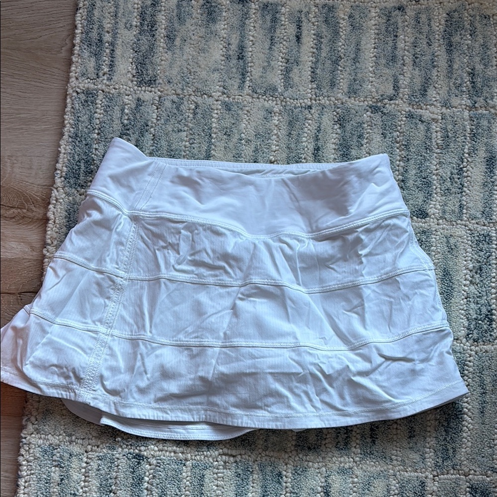 Lululemon white tennis pace rival skirt